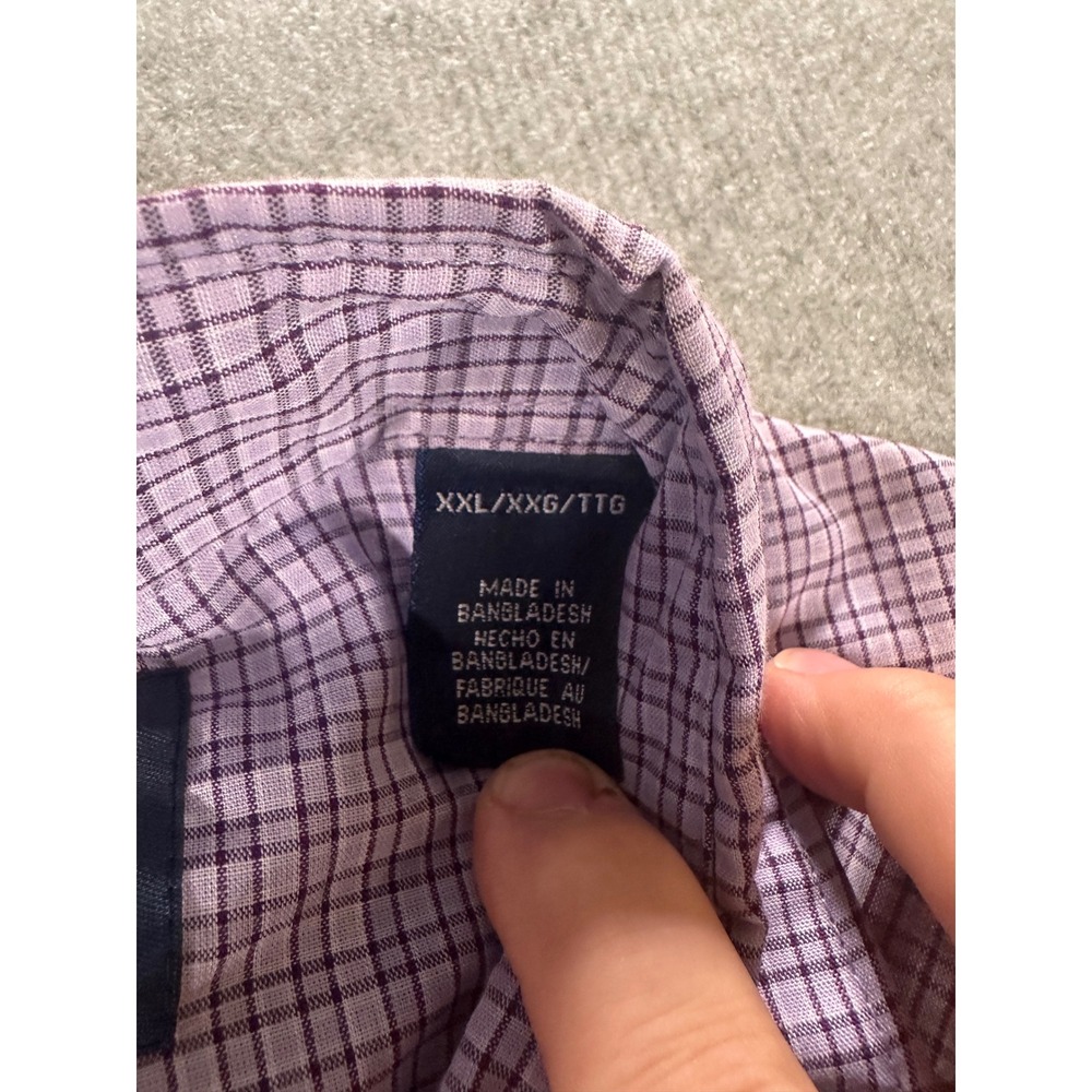 Wrangler Western Shirts Mens XXL Purple Plaid Long Sleeve Snap Button Down 75204 - Picture 5 of 10
